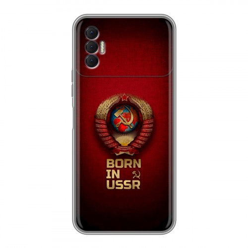 Дизайнерский силиконовый чехол для Tecno Spark 8P Флаг Герб СССР