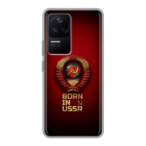 Дизайнерский силиконовый чехол для Xiaomi Poco F4 Флаг Герб СССР