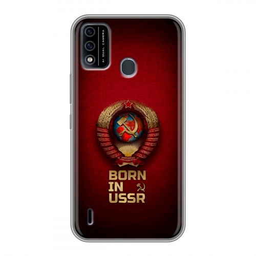 Дизайнерский силиконовый чехол для Itel A48 Флаг Герб СССР