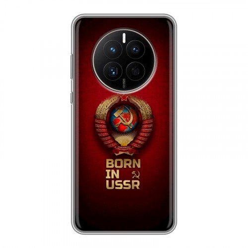 Дизайнерский силиконовый с усиленными углами чехол для Huawei Mate 50 Флаг Герб СССР
