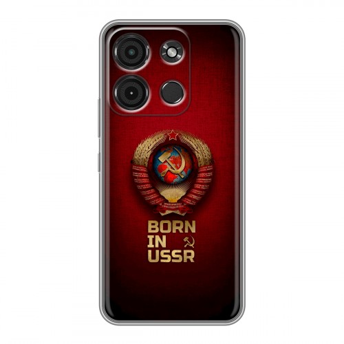 Дизайнерский силиконовый чехол для Itel A60s Флаг Герб СССР