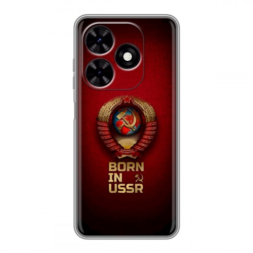 Дизайнерский силиконовый чехол для Tecno Spark Go 2024 Флаг Герб СССР