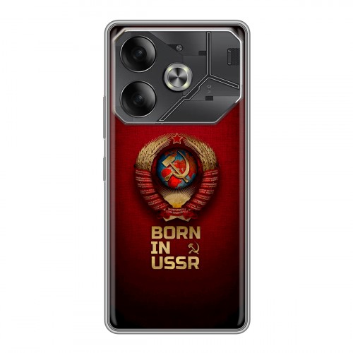 Дизайнерский силиконовый чехол для Tecno Pova 6 Флаг Герб СССР