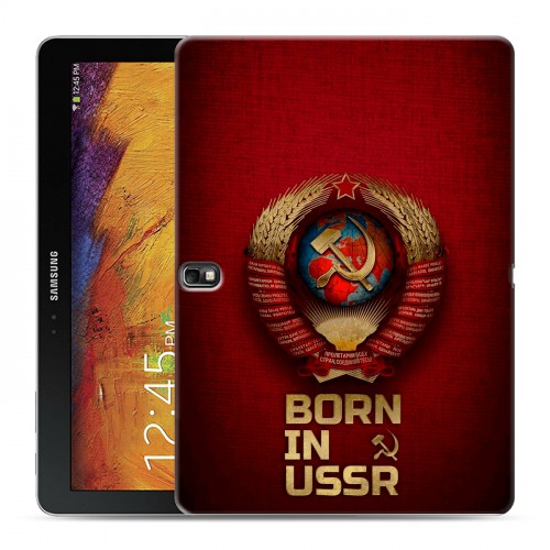 Дизайнерский силиконовый чехол для Samsung Galaxy Note 10.1 2014 editon Флаг Герб СССР