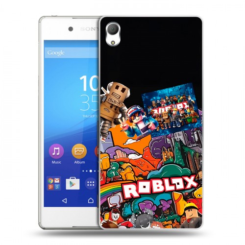 Дизайнерский пластиковый чехол для Sony Xperia Z3+ Roblox Роблокс