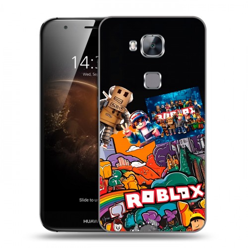 Дизайнерский пластиковый чехол для Huawei G8 Roblox Роблокс