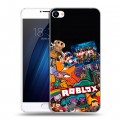 Дизайнерский пластиковый чехол для Meizu U20 Roblox Роблокс
