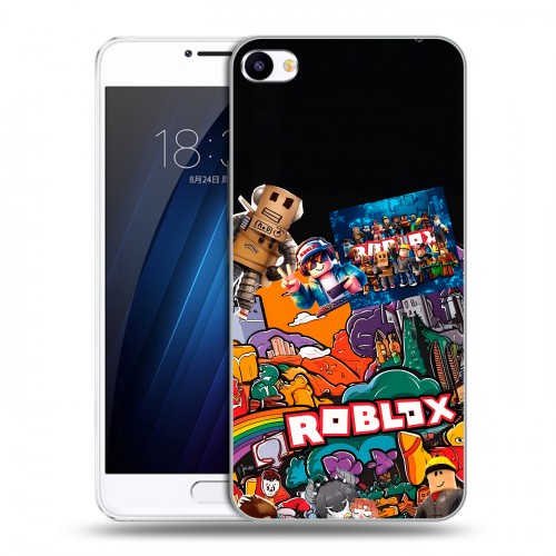 Дизайнерский пластиковый чехол для Meizu U20 Roblox Роблокс
