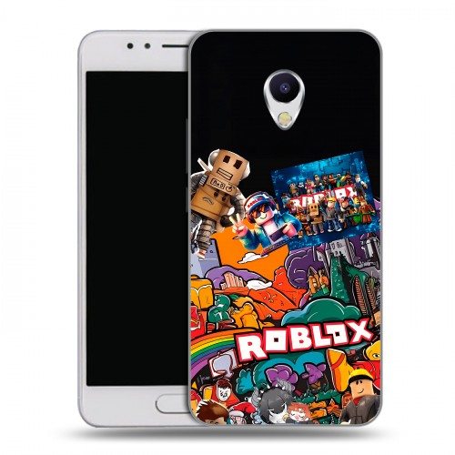 Дизайнерский пластиковый чехол для Meizu M5s Roblox Роблокс