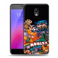 Дизайнерский пластиковый чехол для Meizu M6 Roblox Роблокс