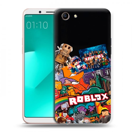 Дизайнерский пластиковый чехол для OPPO A83 Roblox Роблокс