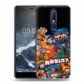 Дизайнерский пластиковый чехол для Nokia 5.1 Roblox Роблокс