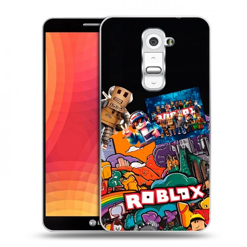Дизайнерский пластиковый чехол для LG Optimus G2 Roblox Роблокс