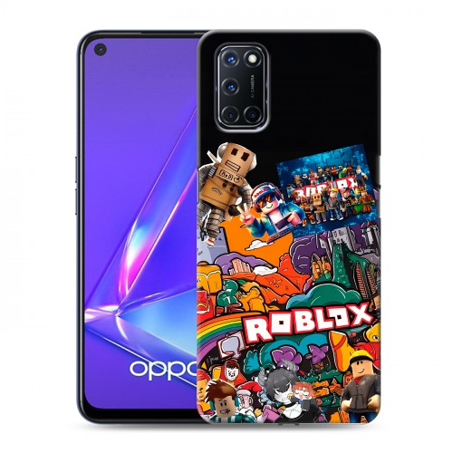Дизайнерский пластиковый чехол для OPPO A52 Roblox Роблокс