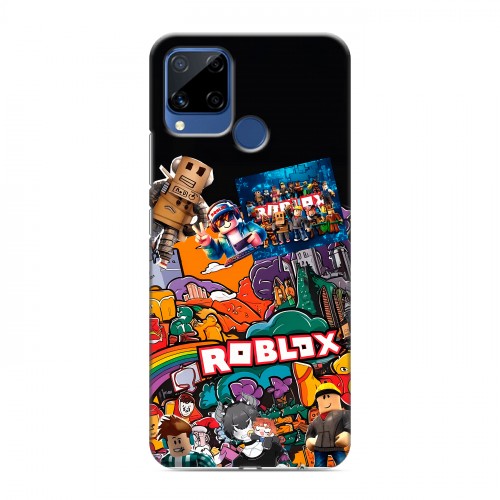 Дизайнерский пластиковый чехол для Realme C15 Roblox Роблокс