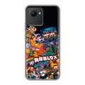 Дизайнерский силиконовый чехол для Realme C30 Roblox Роблокс