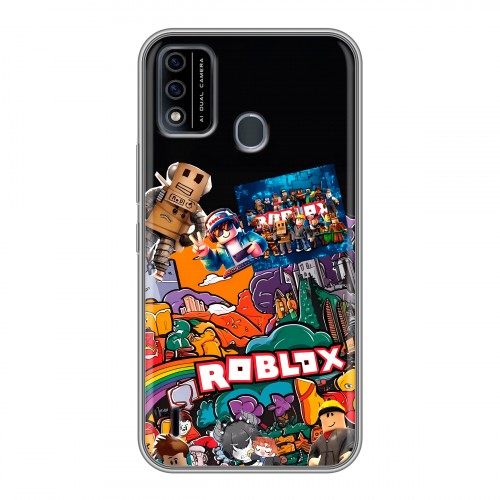 Дизайнерский силиконовый чехол для Itel A48 Roblox Роблокс