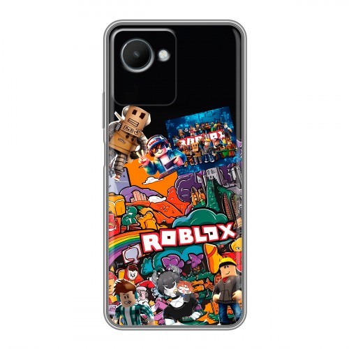 Дизайнерский силиконовый чехол для Realme C30s Roblox Роблокс