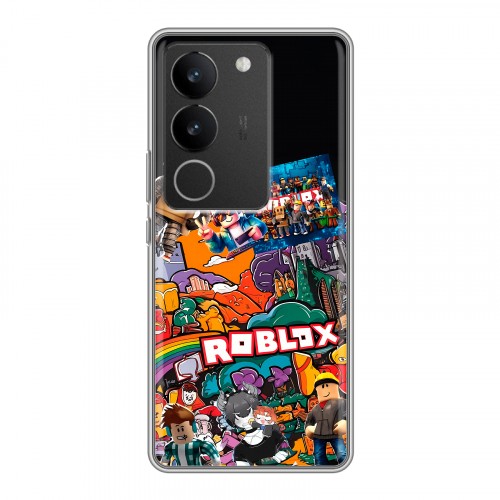 Дизайнерский силиконовый с усиленными углами чехол для Vivo V29 Roblox Роблокс