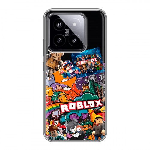 Дизайнерский силиконовый чехол для Xiaomi 14 Roblox Роблокс