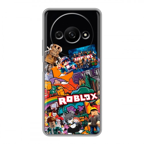 Дизайнерский силиконовый чехол для Xiaomi RedMi A3 Roblox Роблокс