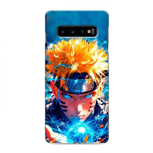 Дизайнерский силиконовый с усиленными углами чехол для Samsung Galaxy S10 Аниме Наруто Naruto