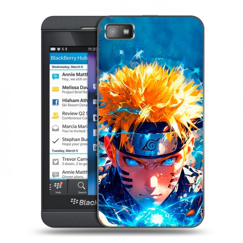 Дизайнерский пластиковый чехол для BlackBerry Z10 Аниме Наруто Naruto