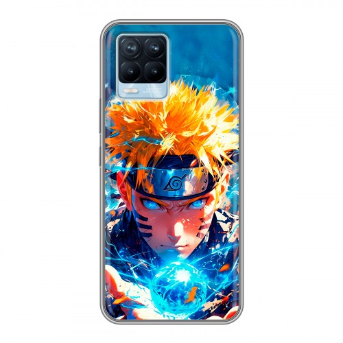 Дизайнерский силиконовый чехол для Realme 8 Аниме Наруто Naruto