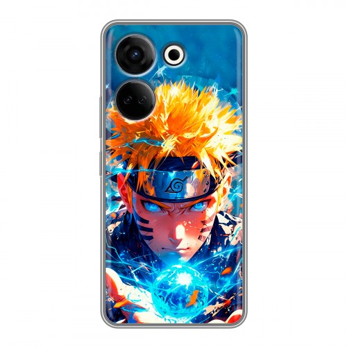 Дизайнерский силиконовый чехол для Tecno Camon 20 Аниме Наруто Naruto