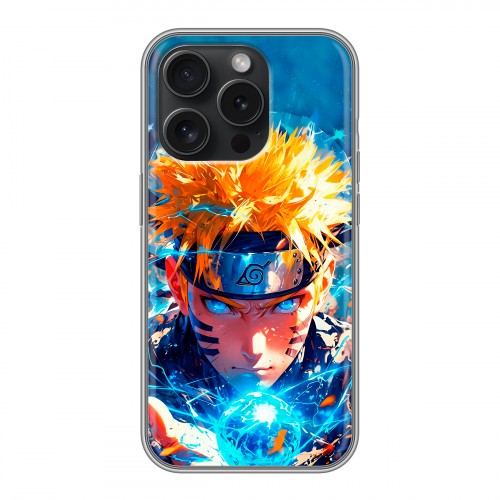 Дизайнерский силиконовый чехол для Iphone 15 Pro Аниме Наруто Naruto