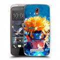 Дизайнерский пластиковый чехол для HTC Desire 500 Аниме Наруто Naruto