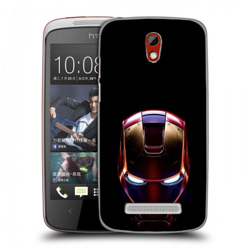 Дизайнерский пластиковый чехол для HTC Desire 500 IronMan Железный человек