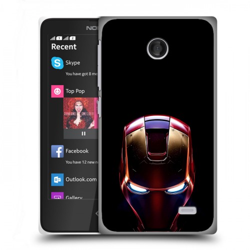 Дизайнерский пластиковый чехол для Nokia X IronMan Железный человек