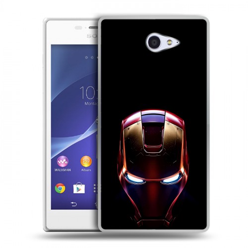 Дизайнерский пластиковый чехол для Sony Xperia M2 dual IronMan Железный человек