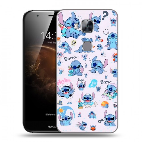 Дизайнерский пластиковый чехол для Huawei G8 Лило и Стич