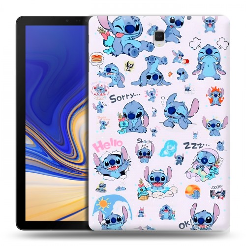 Дизайнерский силиконовый чехол для Samsung Galaxy Tab S4 Лило и Стич