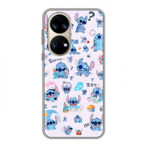 Дизайнерский силиконовый чехол для Huawei P50 Pro Лило и Стич