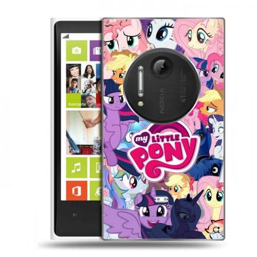Дизайнерский силиконовый чехол для Nokia Lumia 1020 My little pony Дружба чудо