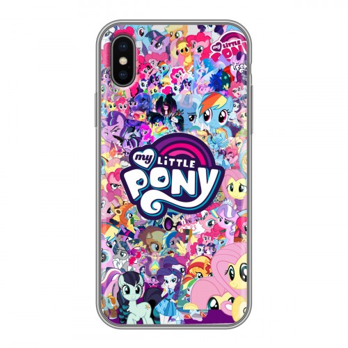 Дизайнерский силиконовый чехол для Iphone x10 My little pony Дружба чудо