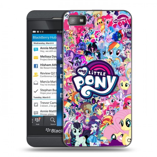 Дизайнерский пластиковый чехол для BlackBerry Z10 My little pony Дружба чудо