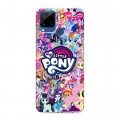 Дизайнерский пластиковый чехол для Realme C15 My little pony Дружба чудо