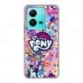 Дизайнерский силиконовый чехол для Vivo V25 My little pony Дружба чудо