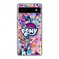 Дизайнерский силиконовый чехол для Google Pixel 6a My little pony Дружба чудо