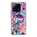 Дизайнерский силиконовый чехол для Xiaomi 13 Pro My little pony Дружба чудо