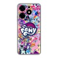 Дизайнерский силиконовый с усиленными углами чехол для Tecno Spark 10 My little pony Дружба чудо