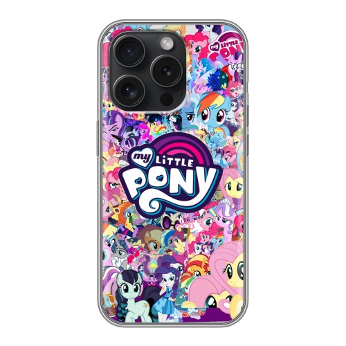 Дизайнерский силиконовый чехол для Iphone 15 Pro My little pony Дружба чудо