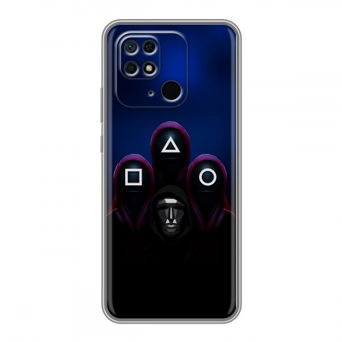 Дизайнерский силиконовый чехол для Xiaomi Redmi 10C Игра Кальмара