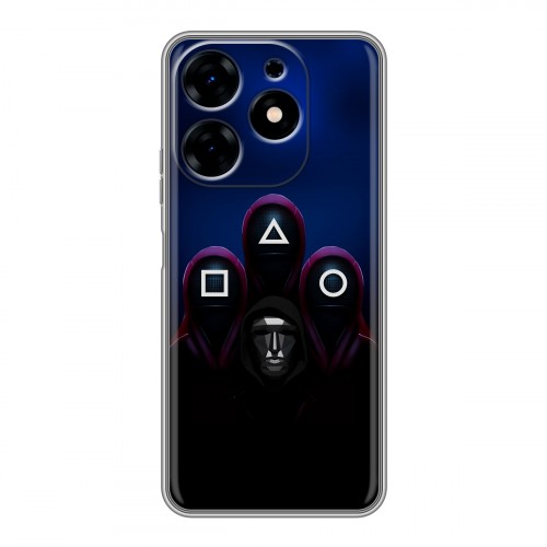 Дизайнерский силиконовый с усиленными углами чехол для Tecno Spark 10 Игра Кальмара
