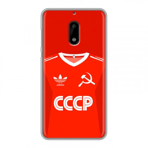 Дизайнерский пластиковый чехол для Nokia 6 Флаг Герб СССР