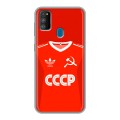 Дизайнерский силиконовый чехол для Samsung Galaxy M30s Флаг Герб СССР